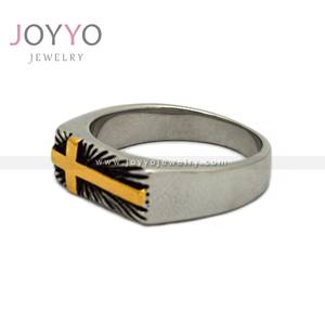 Nuevo <span class=keywords><strong>precio</strong></span> <span class=keywords><strong>de</strong></span> fábrica Hip-hop geométrico Rectangular Cruz fino anillo <span class=keywords><strong>de</strong></span> acero inoxidable joyería para hombres uso diario - Product Image 5