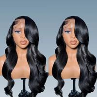 Perruques avant en dentelle transparente vague de corps naturel 100% perruques de cheveux humains pour les femmes noires vente en gros vendeurs de cheveux vierges indiens bruts