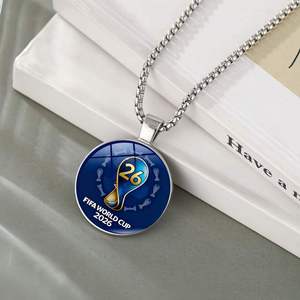 Collar con Colgante Copa Hércules 2026 EE. UU. Canadá México, Cadena de Aleación, Joyería Deportiva Unisex para Aficionados al Fútbol - Product Image 2