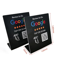 Support de carte de visite numérique NFC avec logo personnalisé TapFive, code QR, paiement sans contact, menu réseaux sociaux pour hôtels, avis Google, PVC