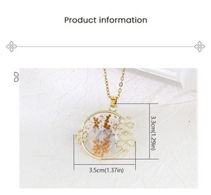 Collier avec pendentif « Oublie-<span class=keywords><strong>moi</strong></span> pas » en résine avec fleurs pressées, colliers pour femmes, bijoux naturels, cadeau pour <span class=keywords><strong>maman</strong></span> - Product Image 6