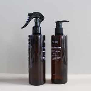 Botella de plástico ámbar de 250 ml y 8OZ, botella de loción de plástico ámbar con logotipo de pantalla de seda, 250 ml - Product Image 2