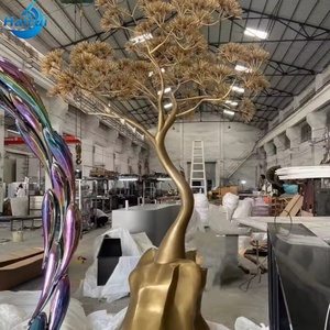 Escultura de Metal Moderna para Decoración de Jardín o Plaza, de Acero Inoxidable, Tamaño Grande, Diseño Artístico - Product Image 3