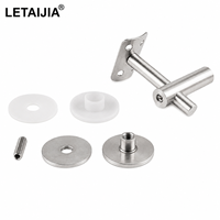 Support de main courante en verre courbé avec disques de serrage ronds et plaque à quatre trous pour la fixation de balustrade d'escalier