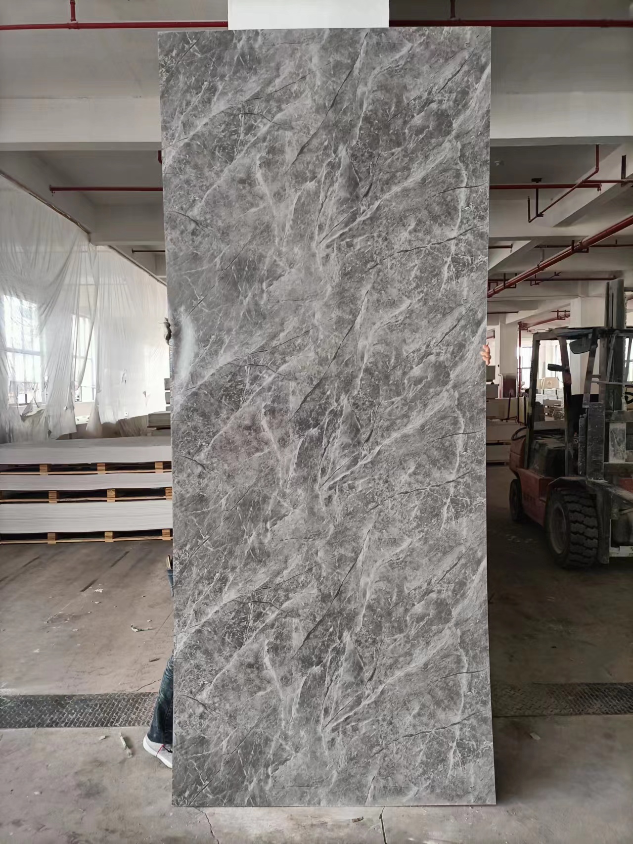 1220x2800mm PVC Marble Sheet Interior Decorative High Glossy For Bathroom