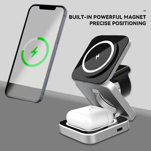 High Quality Foldable Wireless <b>Charger</b> for Samsung 15W Fast Charging Pad Slim 3 in 1 Wireless <b>Charger</b> Station Portable Travel - Product Image 3