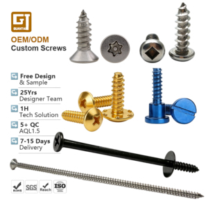 Vis autotaraudeuses longues noires à tête fraisée M4 M7 M10 en acier inoxydable, bronze, titane, grade 5, vis de sécurité Torx à tête cylindrique - Product Image 1