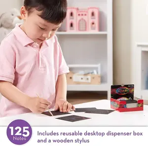 欧悦アート 熱売中 100枚入り アートスクラッチオフペーパー 描画おもちゃセット 6歳以上のお子様向け DIYスクラッチペイント - Product Image 5