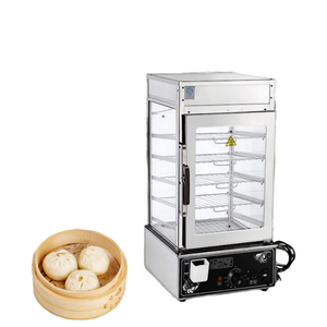 Vitrine chauffante électrique commerciale à 5 niveaux en acier inoxydable pour Siopao et pains vapeur, avec vitrine en verre pour boulangerie et <span class=keywords><strong>magasin</strong></span> de proximité - Product Image 1