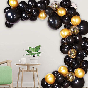 107 piezas negro Metal <span class=keywords><strong>oro</strong></span> globo arco Garlan <span class=keywords><strong>Kit</strong></span> bebé <span class=keywords><strong>baño</strong></span> cumpleaños decoración graduación boda fiesta globo guirnaldas traje - Product Image 3