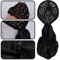 Bonnet de nuit 2-en-1 personnalisé avec logo, en satin de soie, pour femmes aux cheveux bouclés et tressés, réversible, double couche, avec filet intégré