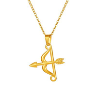 Collier tendance en acier inoxydable avec pendentif cœur flèche de Cupidon, accessoire romantique de luxe léger et polyvalent pour pull