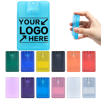 Flacon pulvérisateur plat de 20 ml en PET vide, format carte de crédit, avec bouchon à vis, pour parfum, sérigraphie, vaporisateur plat pour parfum