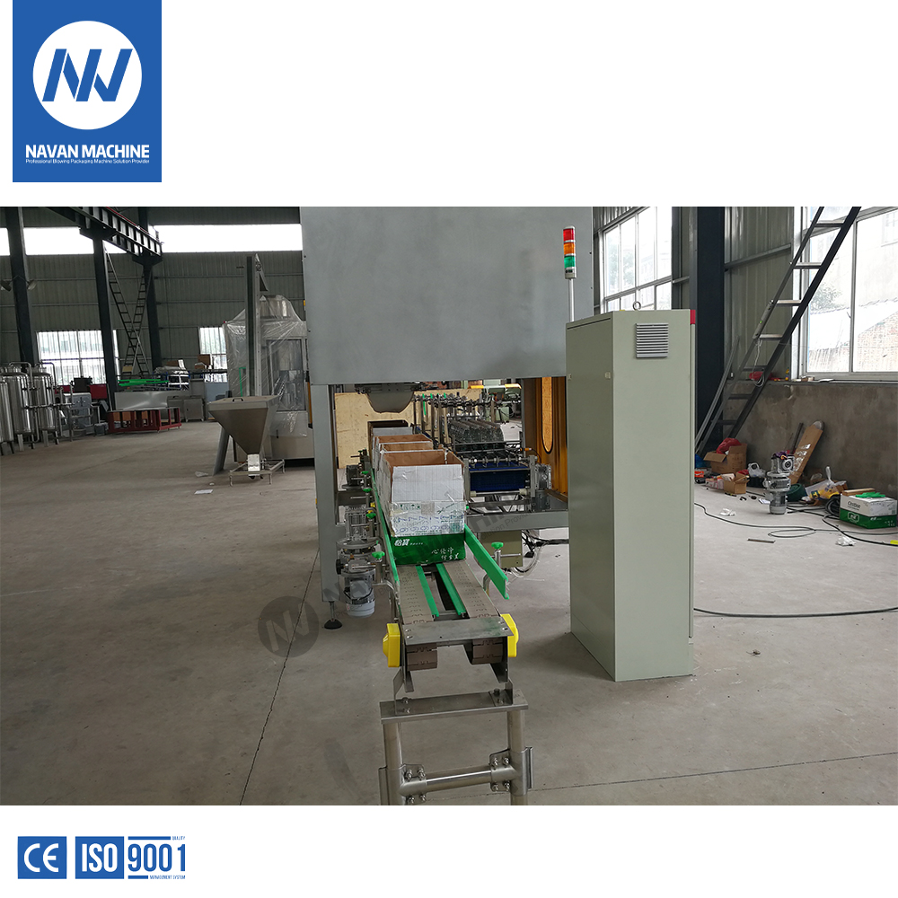 Full Automatic Liquor Packaging Line Dropoff Case Packer For PET To Carton