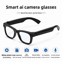 Lunettes Intelligentes IA 2026 T100 avec Caméra HD 1080P, Mémoire 8 Go, Enregistrement Vidéo, Reconnaissance d'Objets par IA, Traduction et Contrôle Tactile