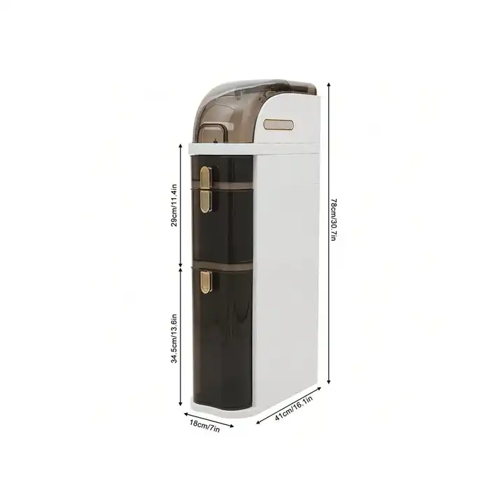 Free Standing Bathroom Floor Organizer 3-Tier Drawers Narrow Slim Storage Cabinet with Drawers Bathroom Shelves