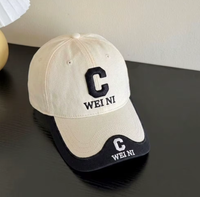 Cappellino da Baseball Vintage Bicolore con Logo Ricamato 3D, Cappello in Cotone Stile Papà, Personalizzabile per Sport all'Aperto