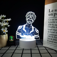 Vente directe d'usine Lampe de nuit anime 3D élégante Impression personnalisée disponible 16 couleurs Télécommande pour chambres à coucher
