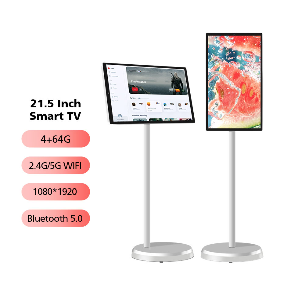 smart mobile tv smart portable tv touch screen android 13 with wheels