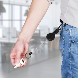 Carrete de insignia retráctil negro para protección contra caídas de seguridad Dispositivos anticaída con uso de alta calidad en seguridad exterior o interior - Product Image 5