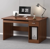 Bureau d'ordinateur à domicile avec serrure, style simple, avec tiroirs, poste de travail de bureau avec ensemble de chaises