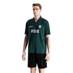 Green Soccer Jersey Featuring Lightweight Quick-Dry Fabric and Breathable <b>Athletic</b> Fit for Professional Training - Product Image 2