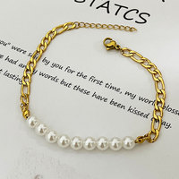 Bracelet Bohème Perles Acier Inoxydable Design Niche Esthétique Bijoux Femme Tendance Vente en Gros