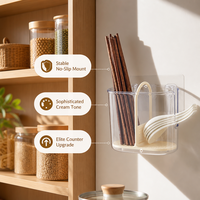 Range-vaisselle mural en plastique de qualité alimentaire avec égouttoir pour baguettes, idéal pour la cuisine et la maison