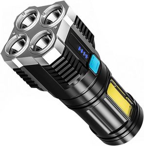 Linterna de Luz Fuerte para Exteriores, Recargable, Portátil, con 4 LED, Súper Brillante, Venta al por Mayor de Fábrica - Product Image 4