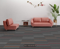 Dalles de moquette puzzle 50x50cm pour maison, hôtel et bureau, résistantes aux taches et antidérapantes – Vente chaude