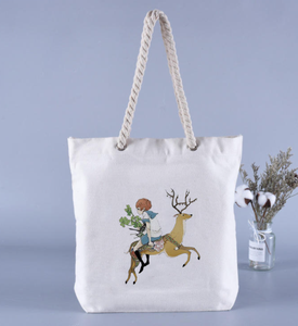 ออกแบบโลโก้ตามสั่ง กระเป๋าผ้าแคนวาสขนาดใหญ่ เป็นมิตรกับสิ่งแวดล้อม ทนทาน เหมาะสำหรับใช้ในมหาวิทยาลัยและช้อปปิ้ง - Product Image 6