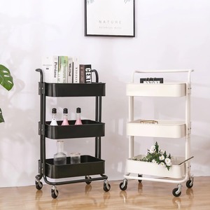 ชั้นวางของในครัวรถเข็นเก็บของอเนกประสงค์แบบเคลื่อนย้ายได้มีล้อ3ชั้น - Product Image 2