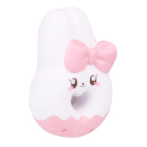 Cute Rabbit Donut Shape <b>Squishy</b> Toy EVA Slow Rising Fidget Stress Relief Gift For Kids 5 To 7 Years Unisex - Product Image 3