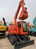 Excavatrice sur chenilles Doosan DH80 d'occasion, mini-pelleuse 8 tonnes d'origine Corée du Sud pour la construction à vendre