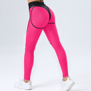 Leggings a Rete con Effetto Push-up per Donna, Pantaloni Yoga a Vita Alta <span class=keywords><strong>Neri</strong></span>, Leggings Modellanti per Fitness, Palestra, Corsa e Sport - Product Image 2