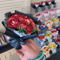 Mini Ornement d'aromathérapie exquis pour grille d'aération de voiture, Bouquet de fleurs séchées, Rose séchée naturelle, Cadeau de Saint-Valentin