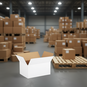 Boîtes d'expédition en carton ondulé blanc, petit format, modèle D0100X3B5NT, pour parfums et cosmétiques, forme rectangulaire, en carton. - Product Image 2