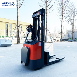 WGZG Elektrikli Palet İstifleyici 1.5t 2t Maksimum Güvenlik Standartları Operatör Koruma Korkuluğu Fabrika Üretim Hattı Besleme İstifleyici - Product Image 3