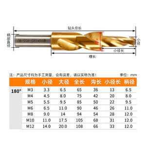 ดอกสว่านเจาะขึ้นรูปทรงใบมีดสีเงิน 180 องศา สำหรับงานเหล็ก เคลือบผิวแบบไม่เคลือบเงา - Product Image 3