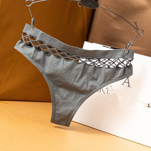 Vendita calda Sexy senza cuciture <span class=keywords><strong>perizoma</strong></span> <span class=keywords><strong>rete</strong></span> da pesca a metà vita alta elastico di sollevamento dell'anca triangolo scavare mutandine della biancheria intima - Product Image 3