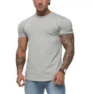 Hot Sale Workout T-Shirt benutzer definierte Polyester Muskel fit lässig Herren Gym T-Shirt