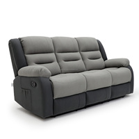 Geeksofa 3 + 2 + 1 moderno 6 plazas Manual tela de microfibra dos tonos Color sofá reclinable conjunto reclinable para muebles de sala de estar