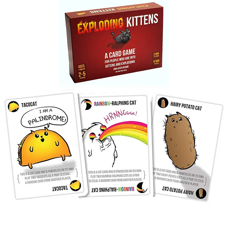 子供大人のための高品質のカスタム印刷ロゴドリンクボードカードゲームトランプカスタム紙印刷ボードゲームカード