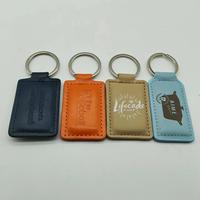 Porte-clés en cuir texturé brodé avec logo personnalisé en relief, accessoire de sac, pour cadeaux promotionnels de marque
