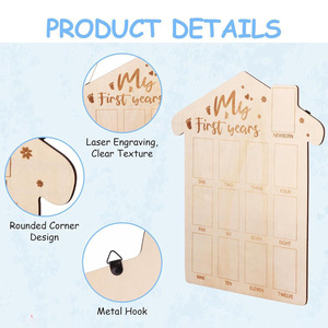 Gỗ bé năm đầu tiên khung ảnh năm đầu tiên của tôi bướm khung ảnh 12 tháng cột mốc bé lưu niệm khung - Product Image 6