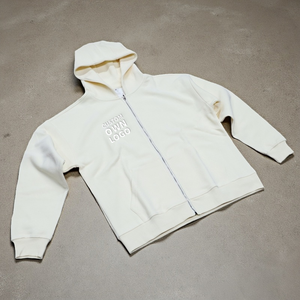 Sudadera con capucha y cremallera para hombre, estilo retro, holgada, de color liso, de marca de moda - Product Image 1