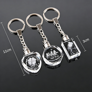 Porte-clés en cristal <span class=keywords><strong>K9</strong></span> vierge en gros Small-bridge avec LED et boîte, en forme de cœur, personnalisable, pour gravure laser 3D WDY-0475 - Product Image 2
