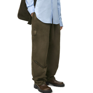 Personalizzare le <span class=keywords><strong>tasche</strong></span> <span class=keywords><strong>laterali</strong></span> dei <span class=keywords><strong>pantaloni</strong></span> <span class=keywords><strong>con</strong></span> cerniera di colore verde <span class=keywords><strong>con</strong></span> cerniera a tutta lunghezza in saia <span class=keywords><strong>pantaloni</strong></span> lunghi alla moda Casual <span class=keywords><strong>pantaloni</strong></span> Cargo a palloncino - Product Image 5