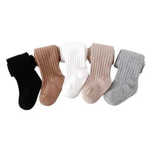 Pantimedias para Niños al por Mayor, Primavera-Otoño, Color Sólido, Algodón Peinado, Diseño de Doble Punto, Medias para Bebés - Product Image 1