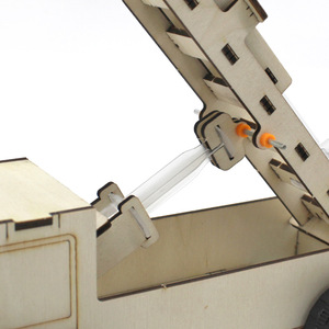 Hydraulic Ladder Truck Wood <b>Model</b> <b>Kit</b> STEM Educational Toy For Kids Age 7-9 Manual Assembly Science Engineering Project - Product Image 2